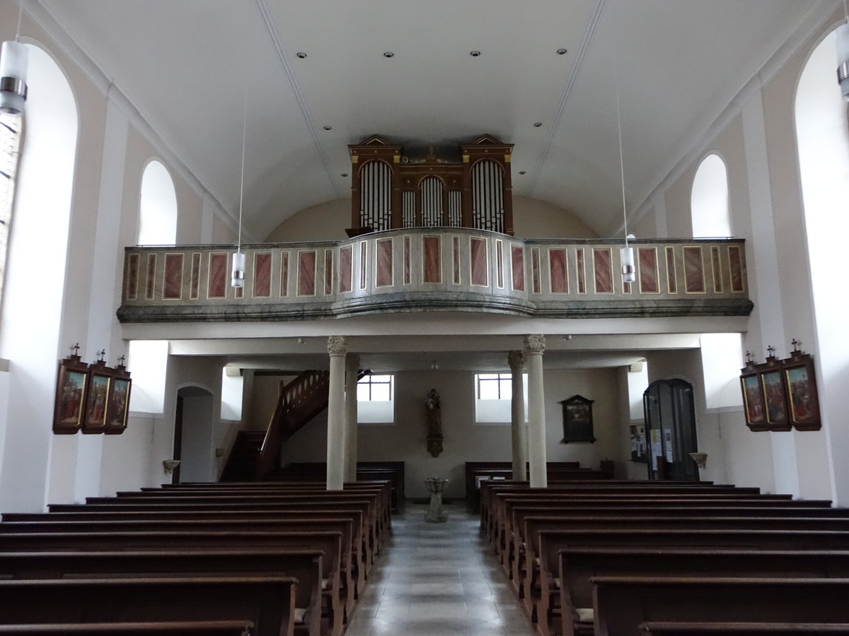 Grombach, Orgelempore in der kath. St. Margareta Kirche (23.12.2018)