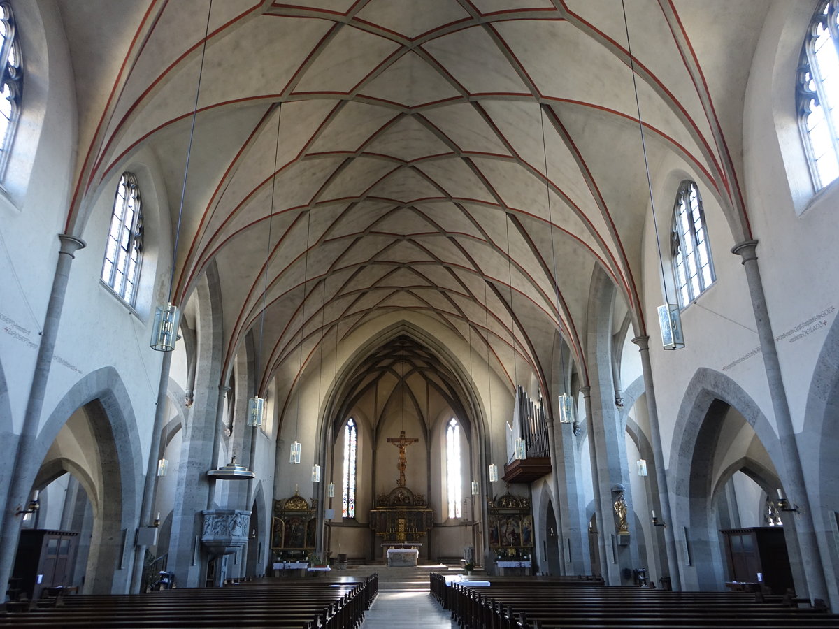 Grombhl, neugotischer Innenraum der kath. St. Josef Kirche (15.08.2017)