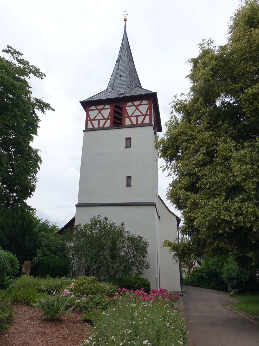 Gronau, Ev. Pfarrkirche St. Cyriakus, Chorturmkirche, erbaut im 13. Jahrhundert, Umbau 1599 (24.06.2018)
