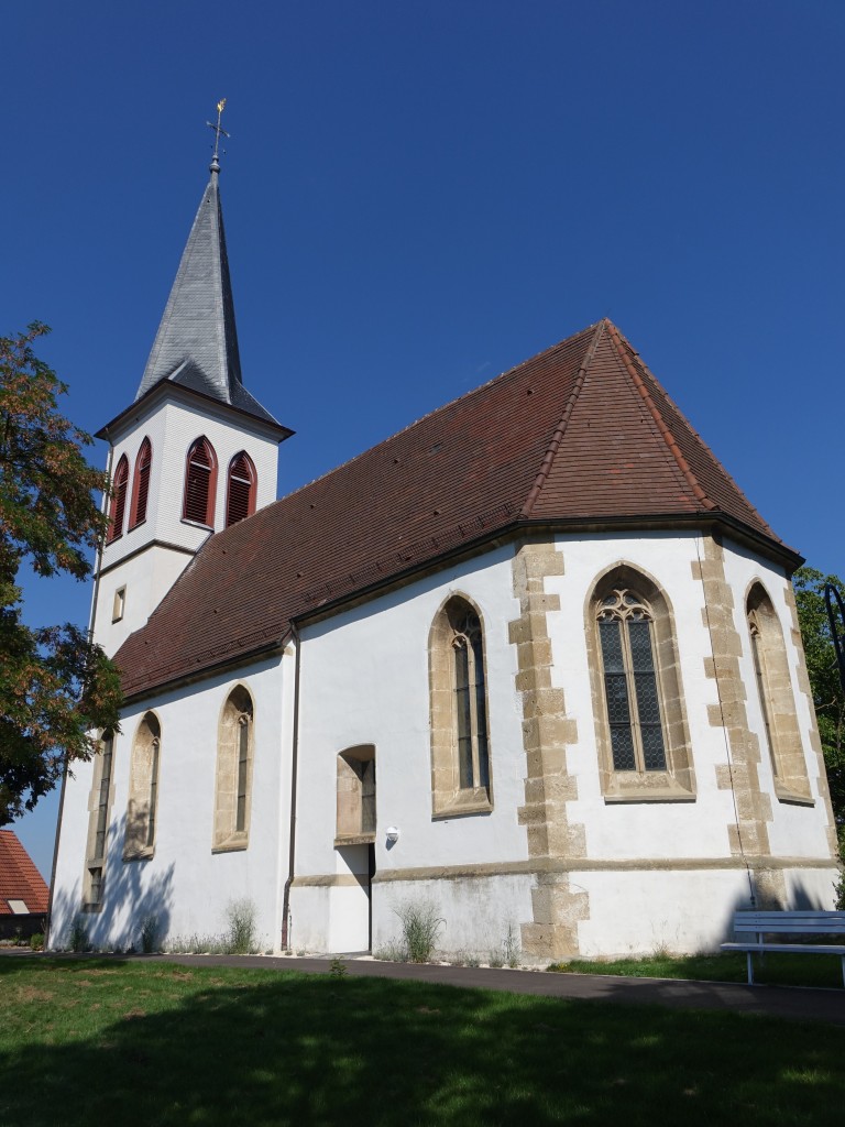 Grobettlingen, Ev. St. Andreas Kirche, erbaut ab 1497 (30.08.2015)