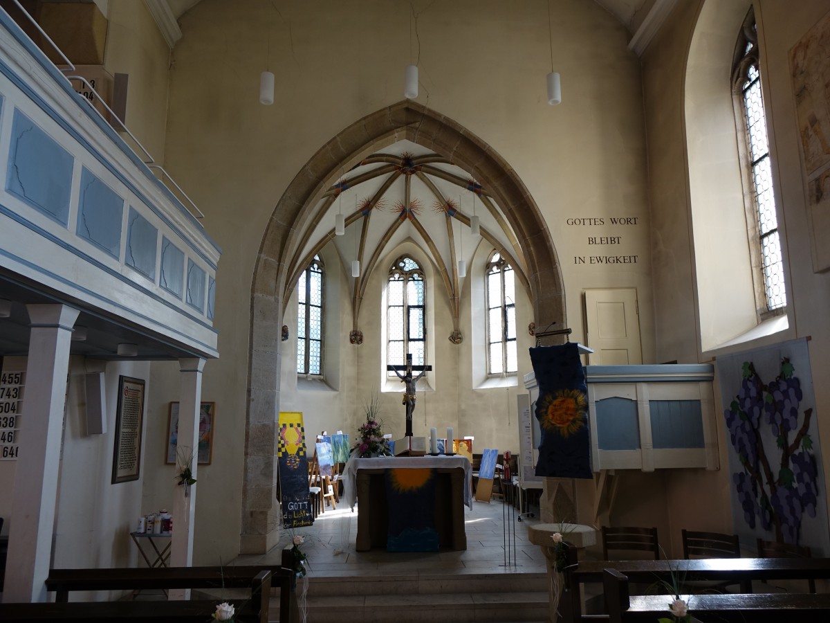 Grobettlingen, Innenraum der Ev. St. Andreas Kirche (30.08.2015)