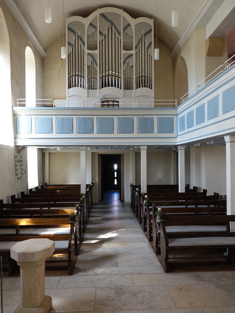Grobettlingen, Orgelempore der ev. St. Andreas Kirche (30.08.2015)