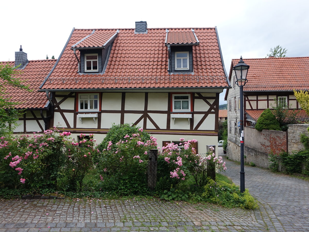 Grobodungen, Fachwerkhuser in der Kirchstrae (01.07.2023)