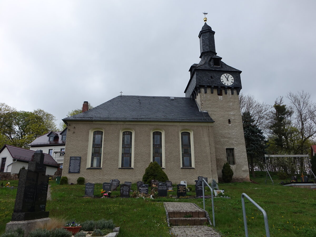 Groebersdorf, evangelische St. Michael Kirche, erbaut 1824 (29.04.2023)