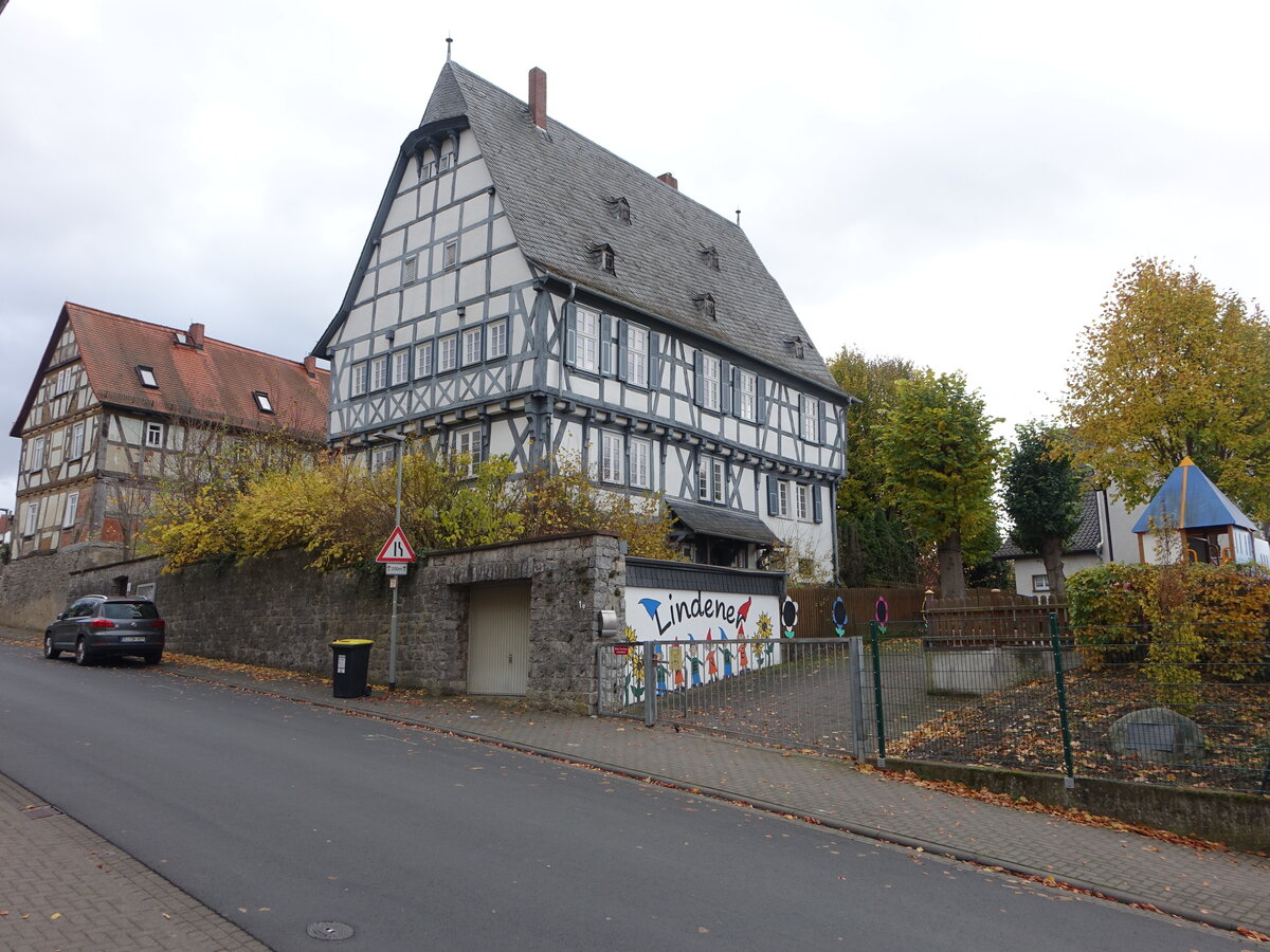 Groen-Linden, stattliches Fachwerkhaus in der Junkergasse (01.11.2021)