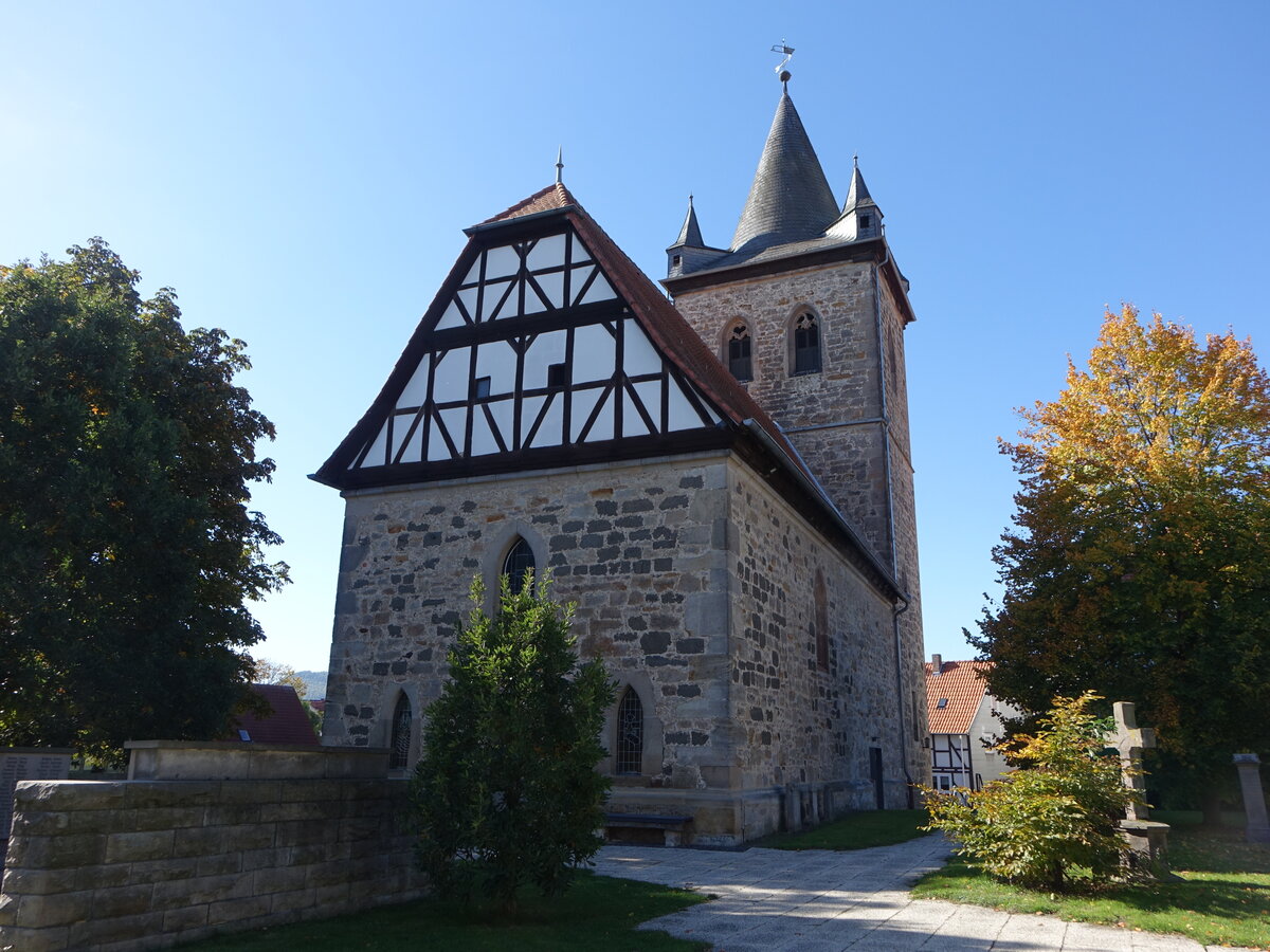 Groenritte, evangelische Kreuzkirche, erbaut im 16. Jahrhundert (09.10.2022)