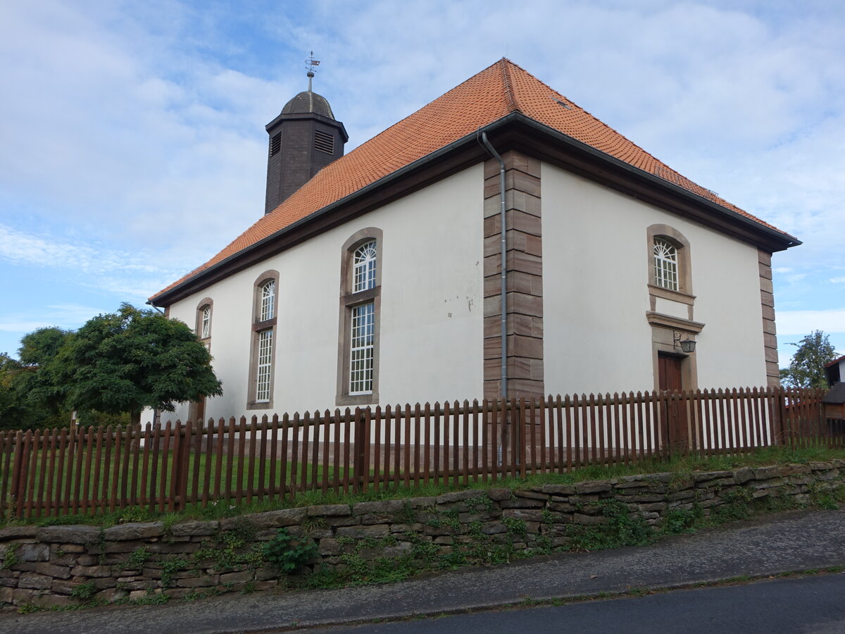 Groenrode, evangelische St. Johannis Kirche, erbaut 1740 (01.10.2023)