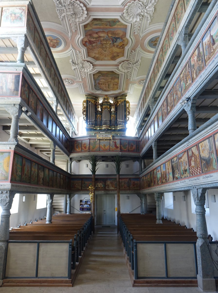 Grogarnstadt, barocker Innenraum in der Ev. Kirche (07.04.2018)