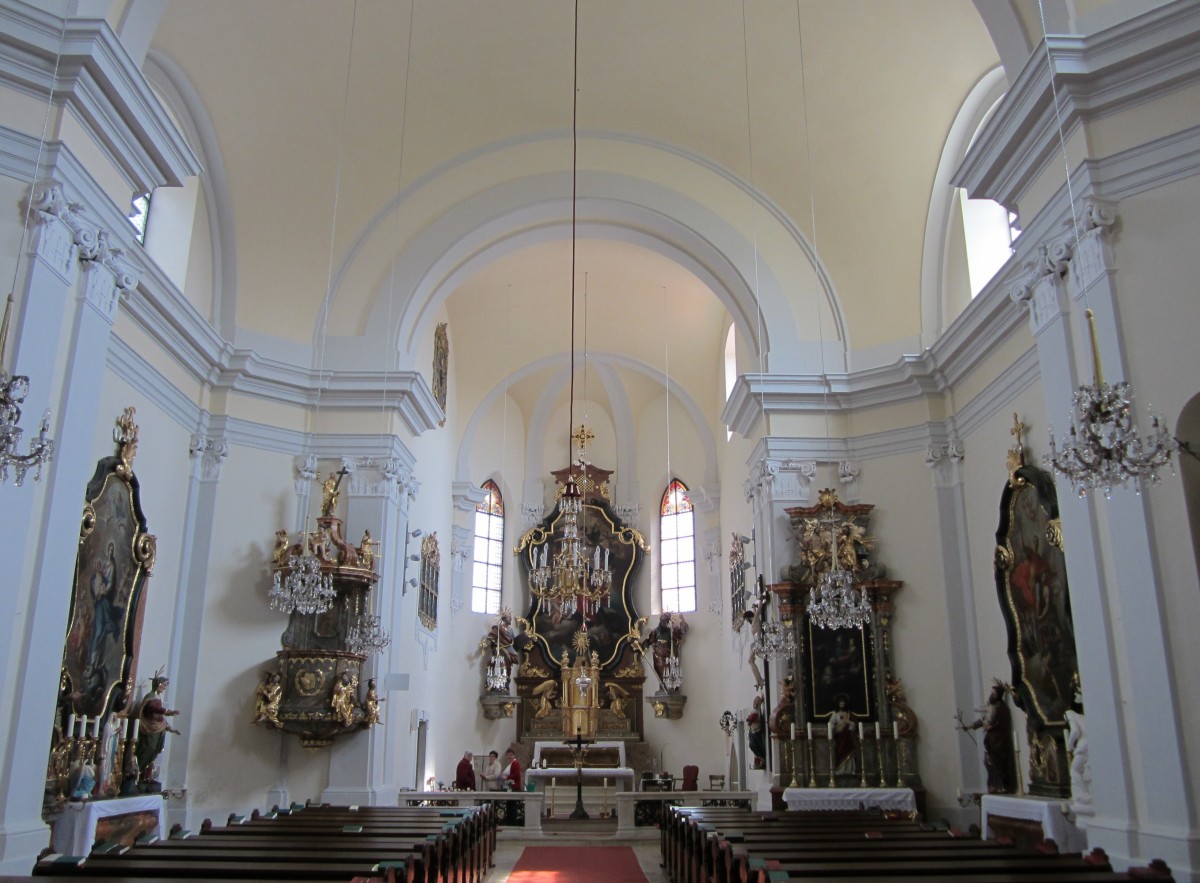 Grostelzendorf, Altre der St. Andreas Kirche, Altarbltter von Martin Johann Schmidt (19.04.2014)