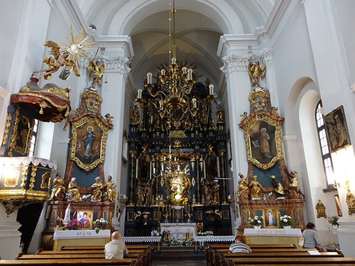 Grudziadz / Graudenz, barocker Hochaltar von J. Krause in der Seminarkirche Hl. Franz Xaver (06.08.2021)