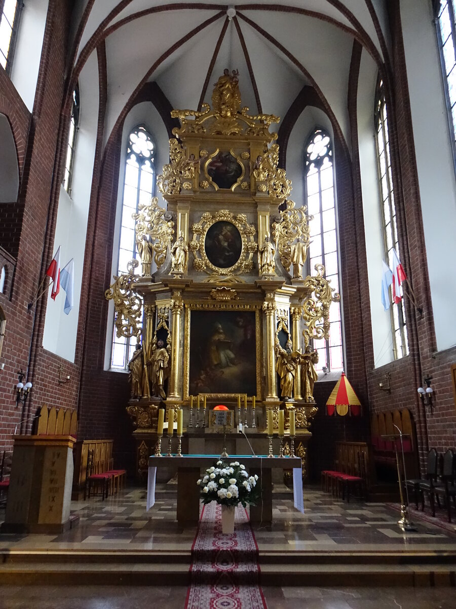 Grudziadz / Graudenz, Hochaltar von 1728 in der St. Nikolaus Kirche (06.08.2021)