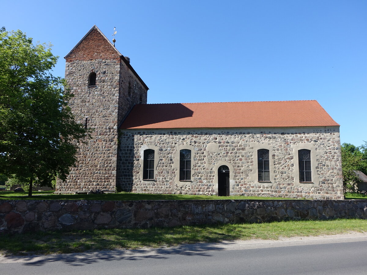 Gr�neberg, evangelische Kirche, fr�hgotische Feldsteinkirche aus dem 13. Jahrhundert (25.05.2026)