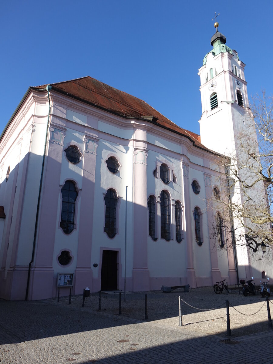 Gnzburg, Frauenkirche, erbaut von 1736 bis 1741 durch Dominikus Zimmermann (28.02.2021)