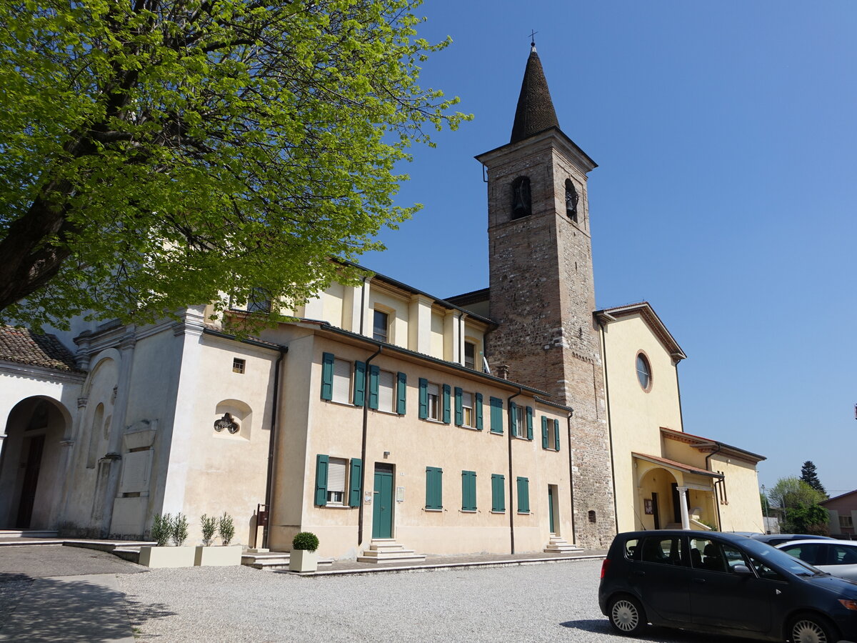 Guidizzolo, Pfarrkirche San Pietro e Paolo, erbaut im 16. Jahrhundert (12.04.2024)