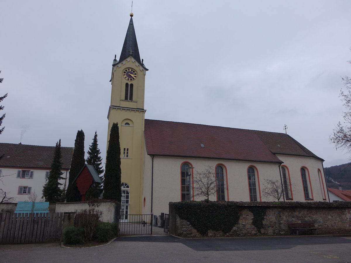 Gurtweil, kath. Pfarrkirche St. Simon und Judas, erbaut von 1740 bis 1747 (30.12.2018)