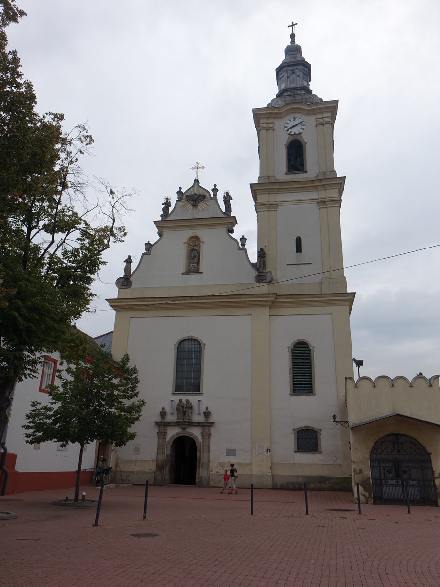 Gyngys, Franziskanerkirche, erbaut Anfang des 18. Jahrhunderts durch Giovanni Battista Carlone (04.09.2018)