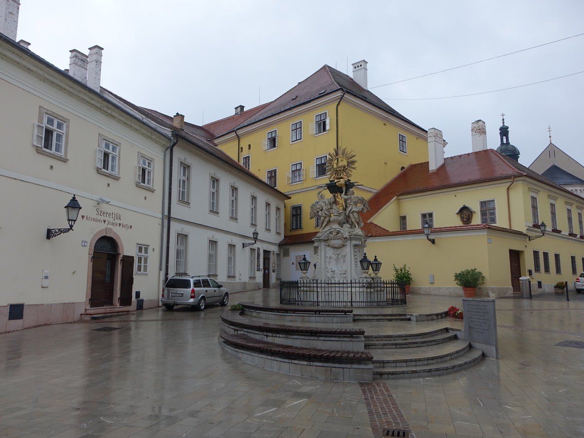 Gyr, Bundesladendenkmal von 1731 am Janos Gutenberg Ter (25.08.2018)