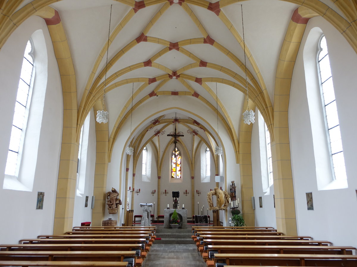 Haarbach, sptgotischer Innenraum der St. Martin Kirche (20.10.2018)