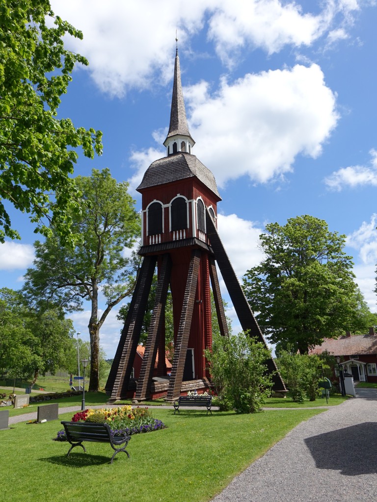 Habo, Glockenturm von 1760 neben der Holzkirche (14.06.2015)