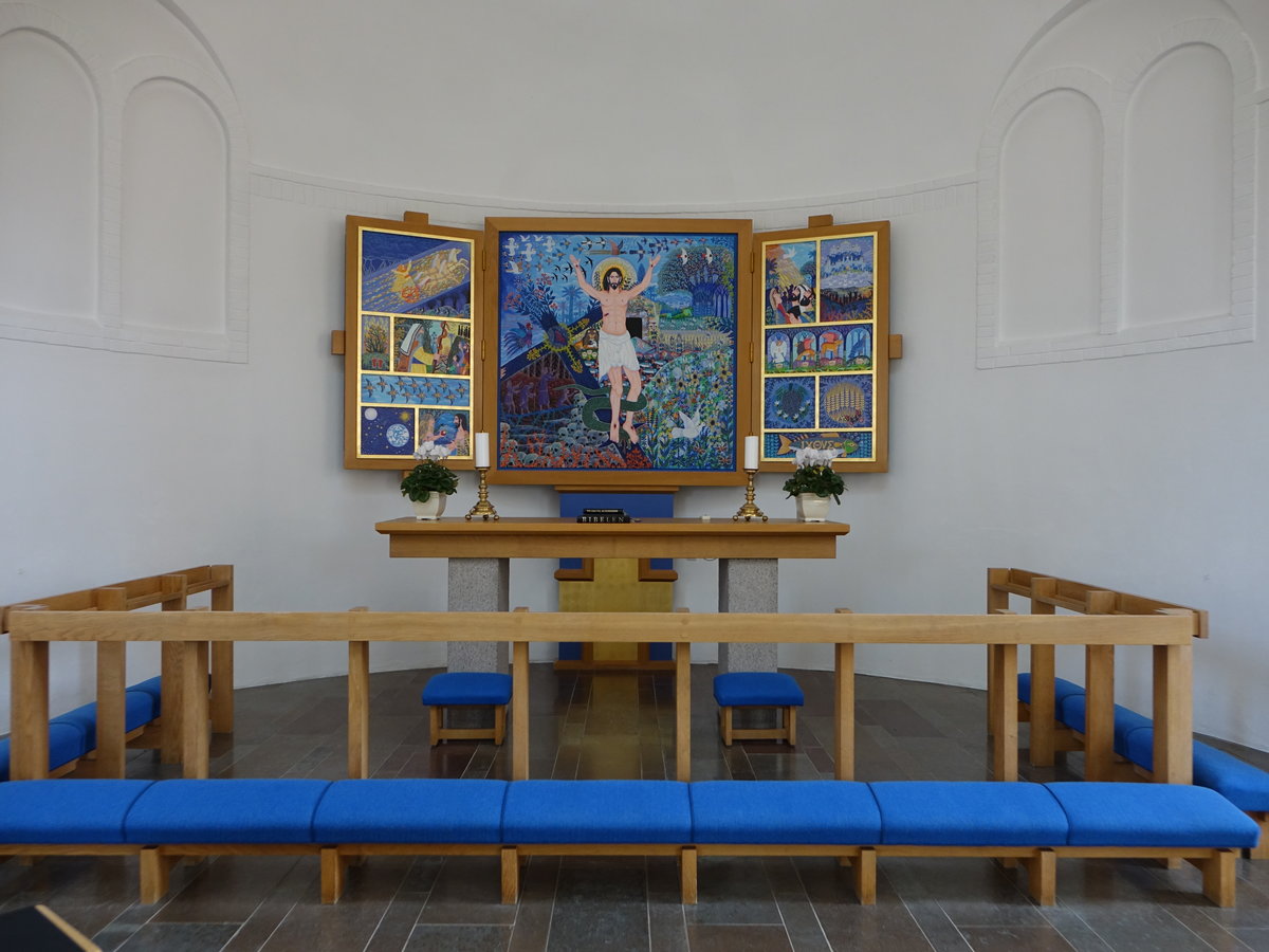 Hadsund, Altar in der evangelischen Pfarrkirche (22.09.2020)