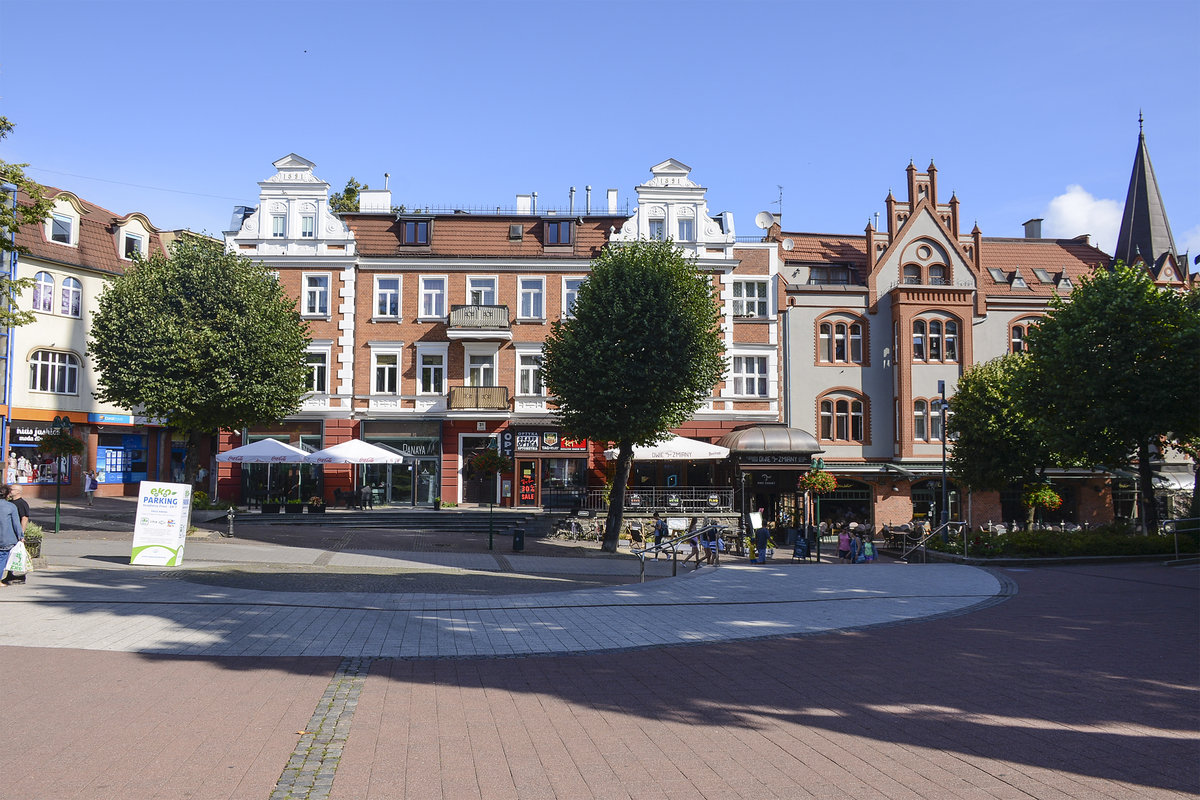 Huser an der Monte Cassini-Strae in Zoppot / Sopot. Aufnahme: 14. August 2019.