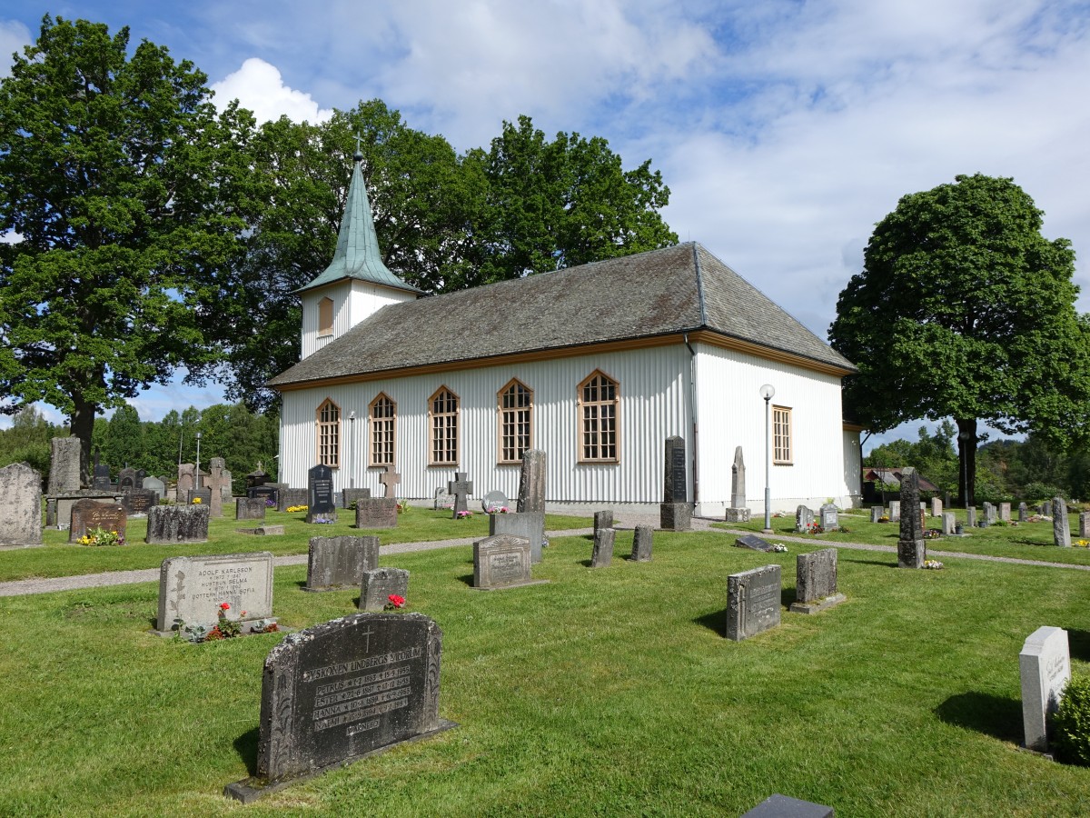 Hverud, Holzkirche von Tisselskog (19.06.2015)