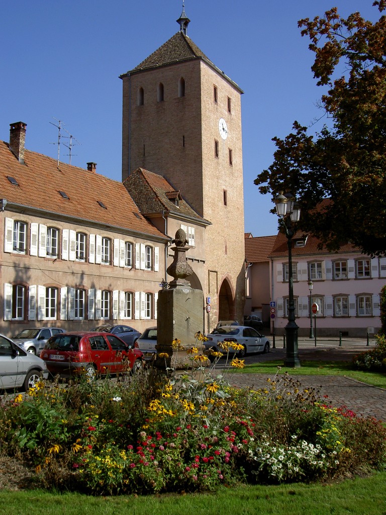 Haguenau, Tour des Chevaliers, Ritterturm, erbaut um 1300 (03.10.2014)