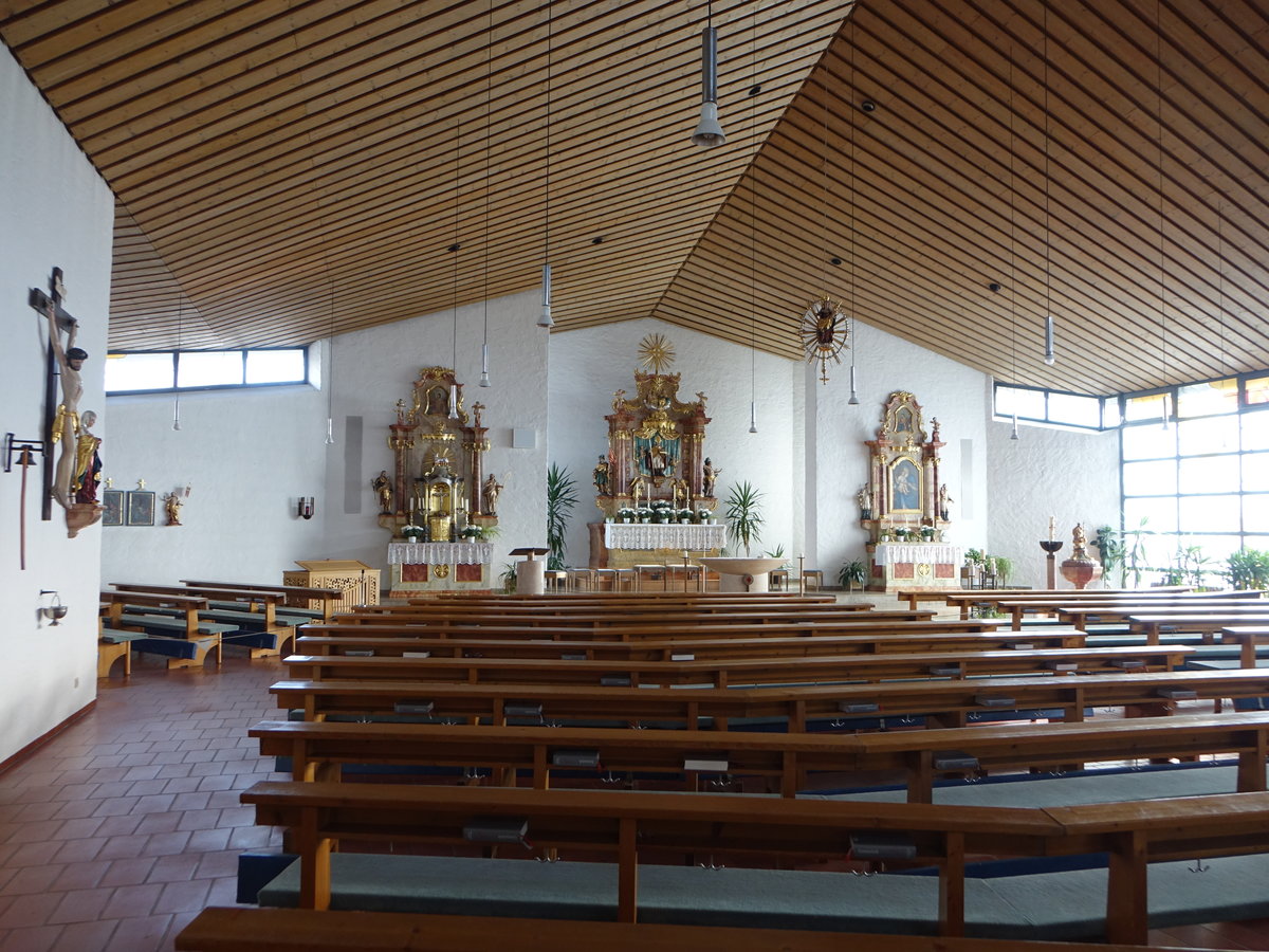 Haibhl, barocke Altre in der modernen kath. St. Wolfgang Kirche (05.11.2017)