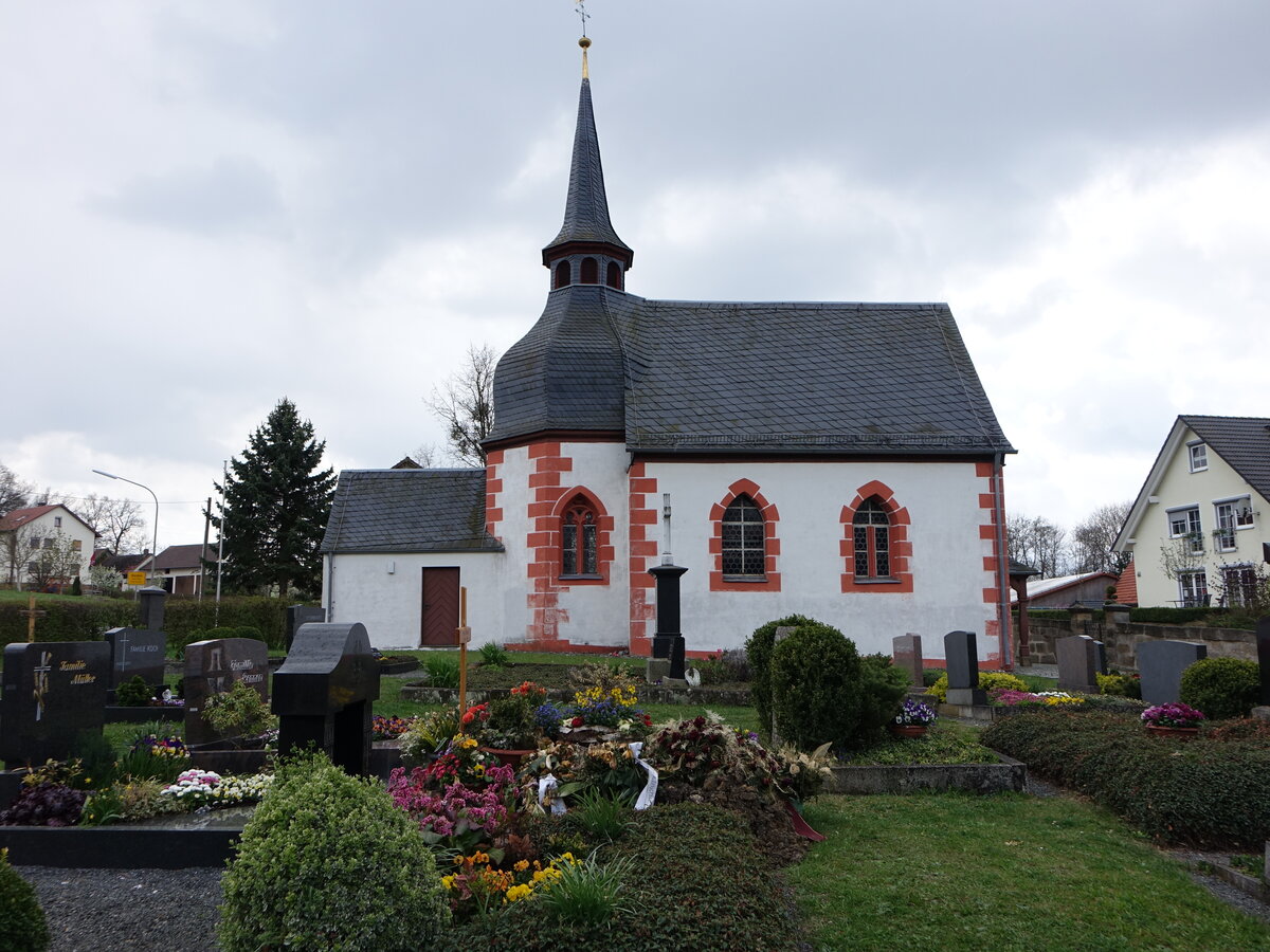 Hain, evangelische Dreifaltigkeitskirche, erbaut 1668 (16.04.2017)