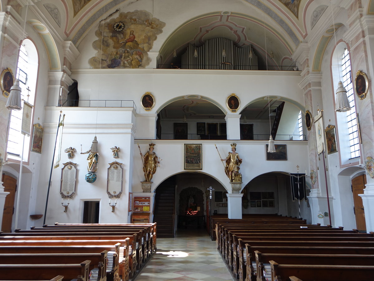 Halfing, Orgelempore in der Pfarrkirche Maria Himmelfahrt (02.04.2017)