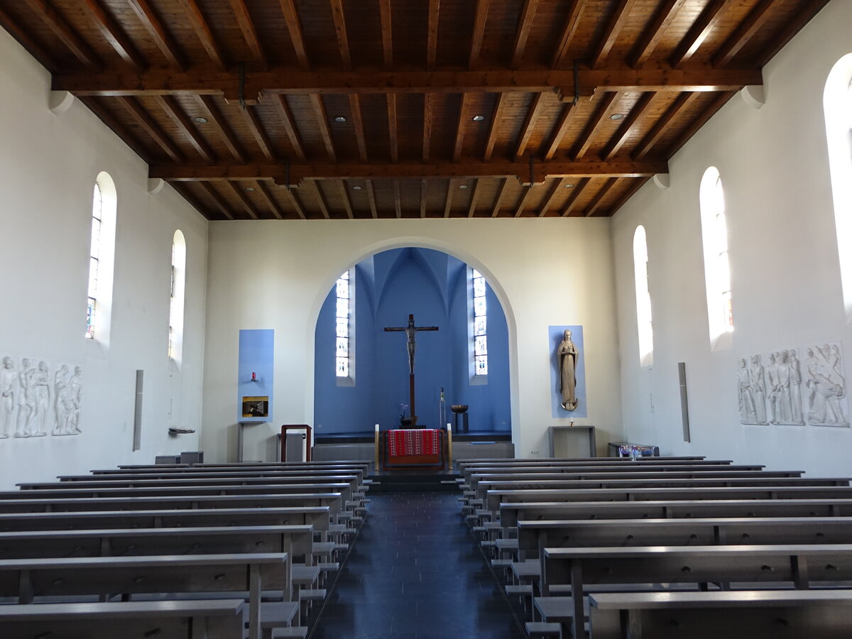 Haltingen, Innenraum der kath. St. Maria Kirche, erbaut von 1936 bis 1937 (30.03.2019)