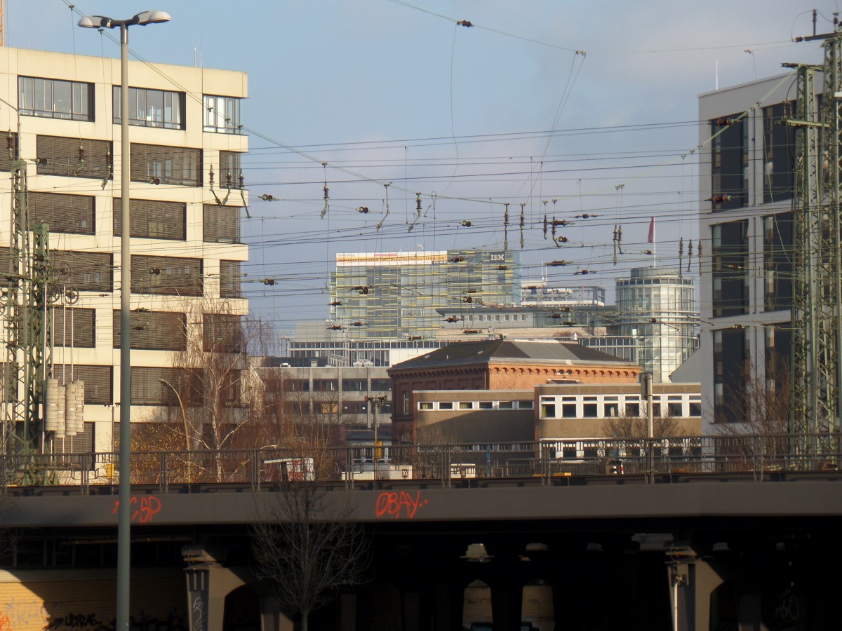 Hamburg am 14.12.2014: Blick von den Deichtorhallen in nrdliche Richtung nach St. Georg