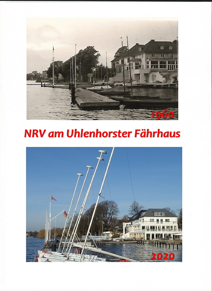 Hamburg gestern und heute: Clubhaus 1960 + 2020 des NRV (Norddeutscher Regatta Verein) am nordstlichen Teil der Alster an der Strae „Schne Aussicht“. (unteres Foto am 16.1.2020) /