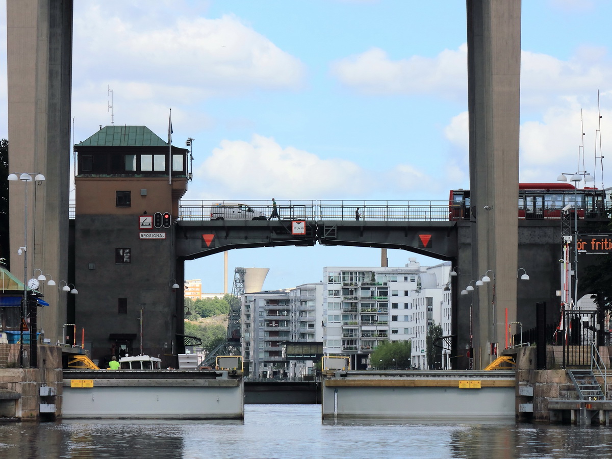 Hammarby Schleuse in Stockholm am 20. Juni 2016.