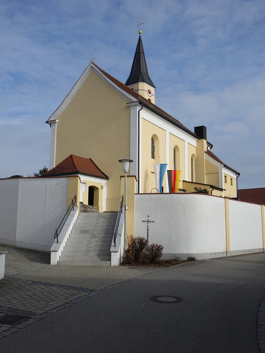Hankofen, Pfarrkirche St. Georg, erbaut bis 1749 durch Caspar Haagn (13.11.2016)