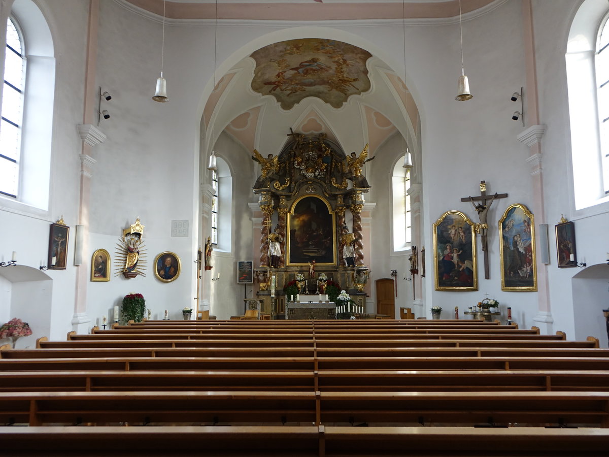 Harrling, barocker Innenraum der kath. Pfarrkirche St. Bartholomus (04.11.2017)