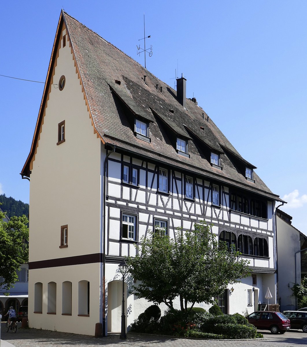 Haslach, das Alte Pfarrhaus, nach dem Stadtbrand neu aufgebaut 1706, Juni 2020