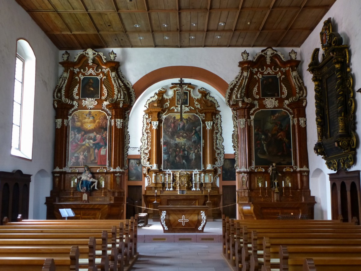 Haslach im Kinzigtal, Blick in die Klosterkirche, Juli 2013