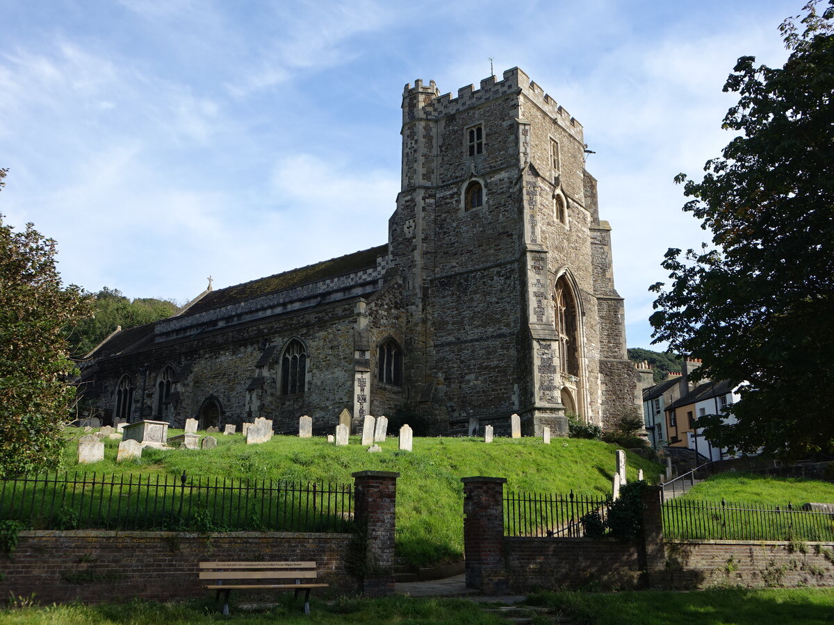 Hastings, All Saints Kirche, erbaut von 1417 bis 1430, East Sussex (03.09.2023)