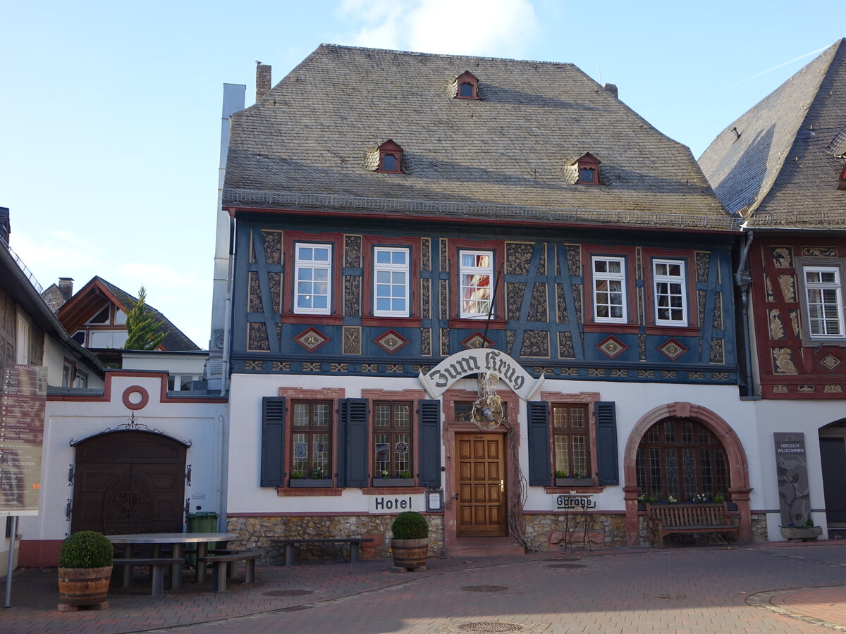 Hattenheim, ehem. Gasthof zum Krug an der Hauptstrae, erbaut 1720 (30.01.2022)