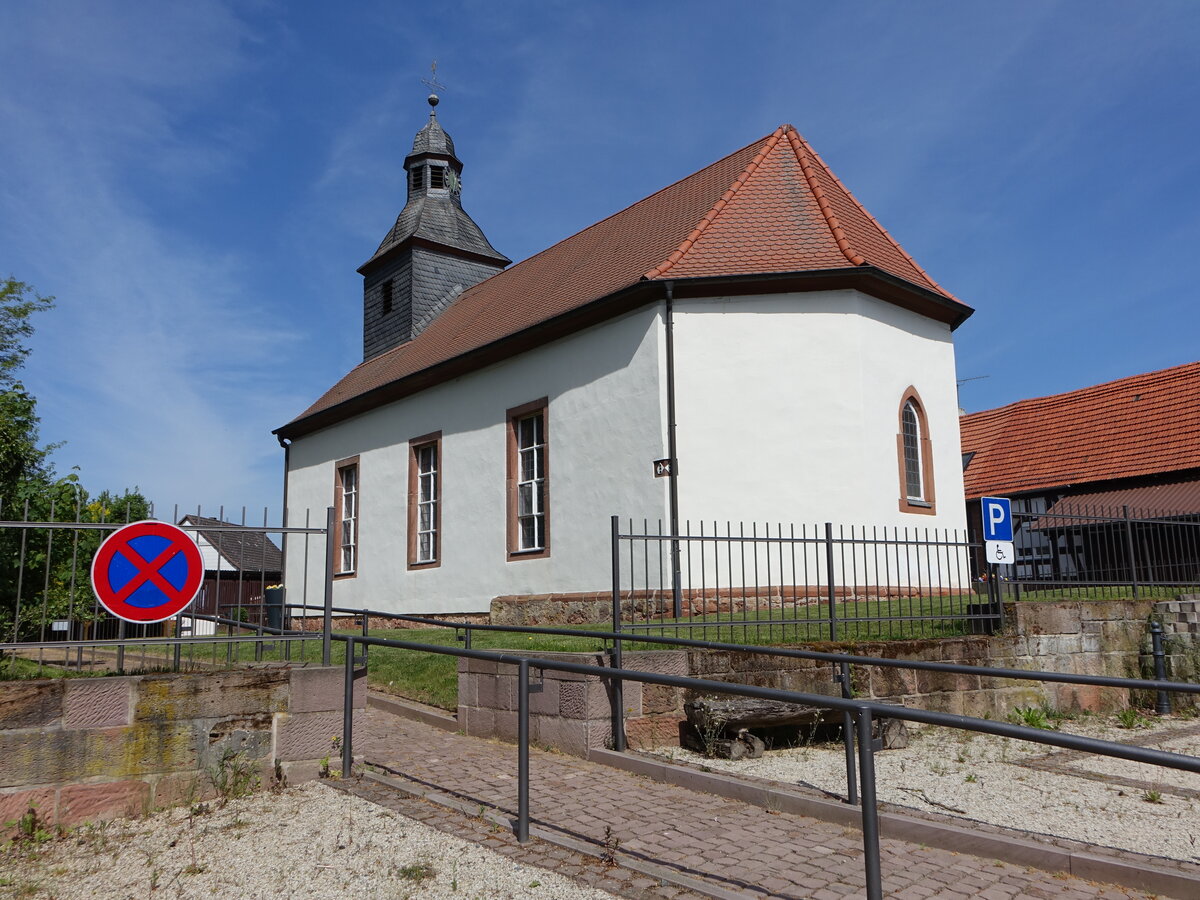 Hatzbach,sptgotische evangelische Kirche, erbaut im 15. Jahrhundert (15.05.2022)