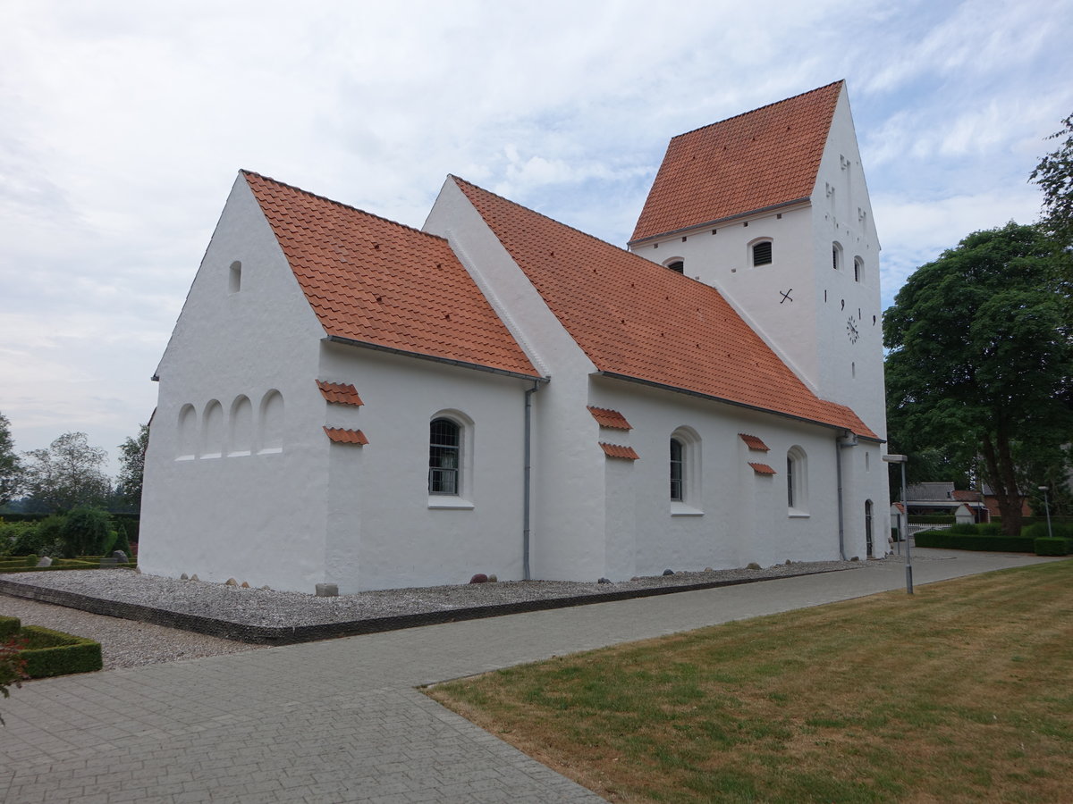 Haunstrup, Ev. Kirche, erbaut bis 1920 durch Baumeister T. H. Clemmensen (09.06.2018)