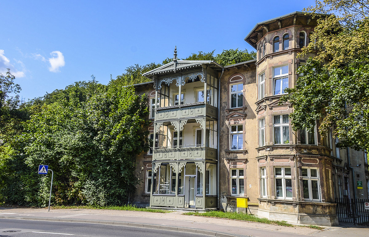 Haus im Jschkental (Jaskowa Molina) im Danziger Ortsteil Langfuhr (Wrzeszcz). Aufnahme: 14. August 2019.
