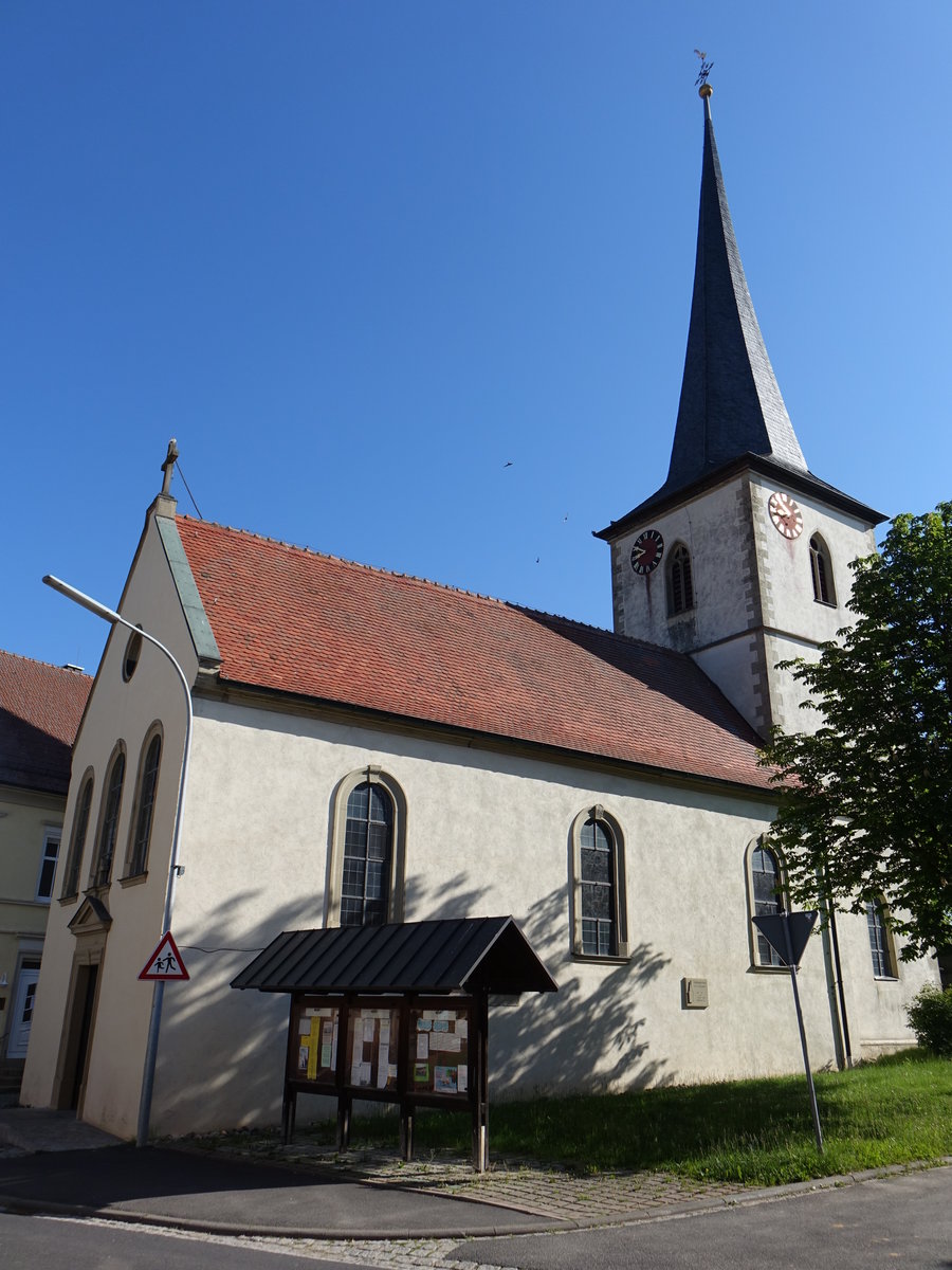 Hausen b. Wrzburg, Pfarrkirche St. Wolfgang, Chorturmkirche, erbaut ab 1603 (27.05.2017)