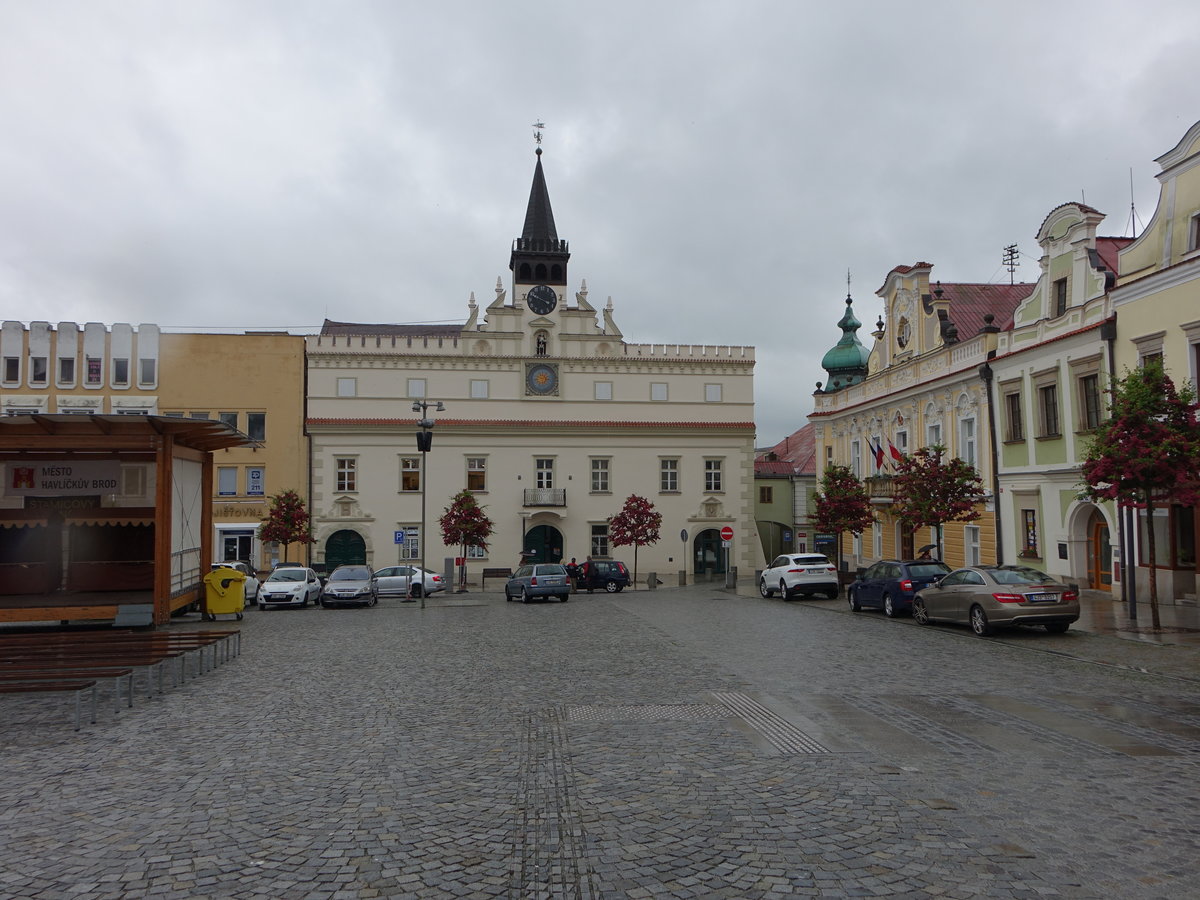Havlickuv Brod, Rathaus am Marktplatz Havlickovo Namesti (28.05.2019)