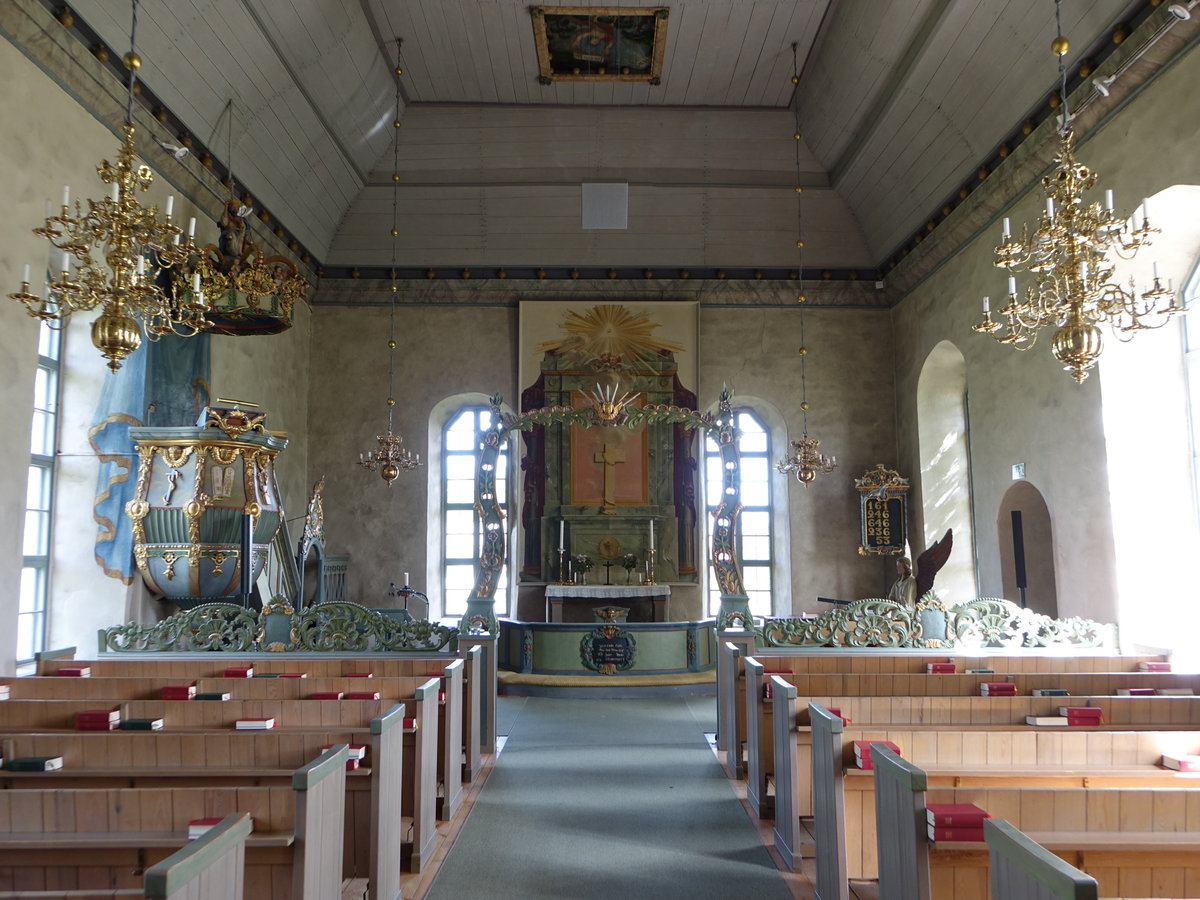 Hede, Innenraum aus dem 18. Jahrhundert in der Ev. Kirche (17.06.2017)
