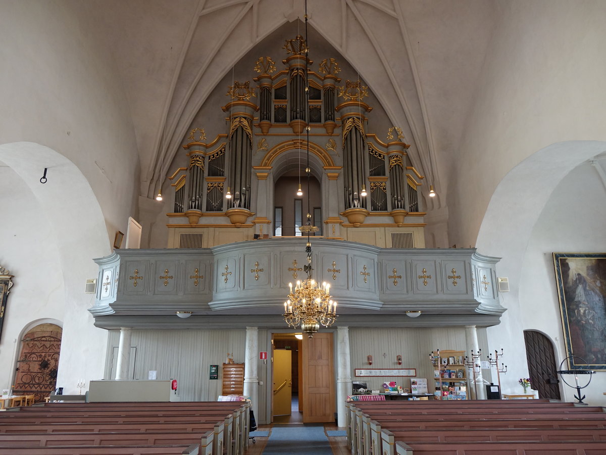 Hedemora, Orgel in der Ev. Kirche, erbaut 1967 von J. Magnusson, Orgelgehuse von 1757 (16.06.2016)