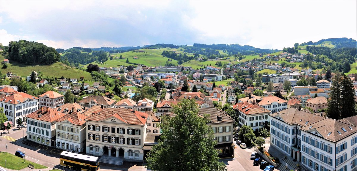 Heiden, Panoramasicht vom Kirchturm in Richtung Sd - 02.06.2014