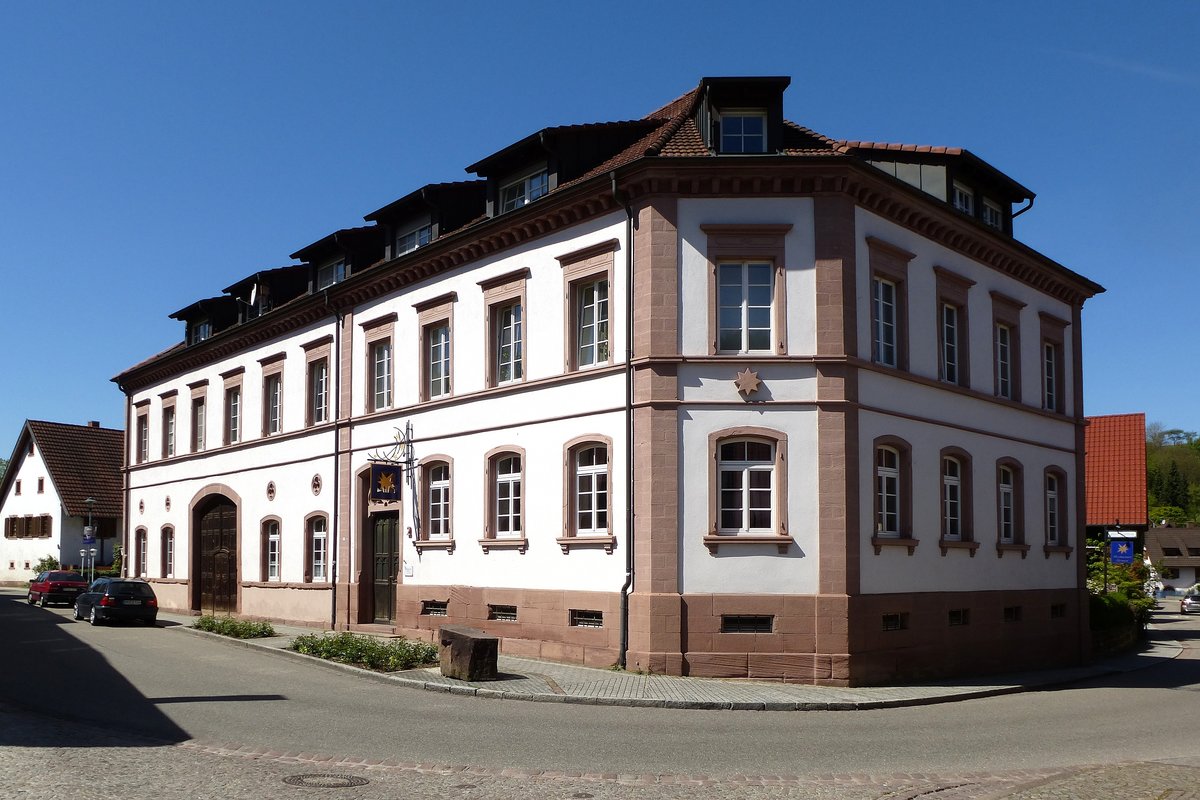 Heimbach, das Restaurant  Sternen  im Ortszentrum, Mai 2017