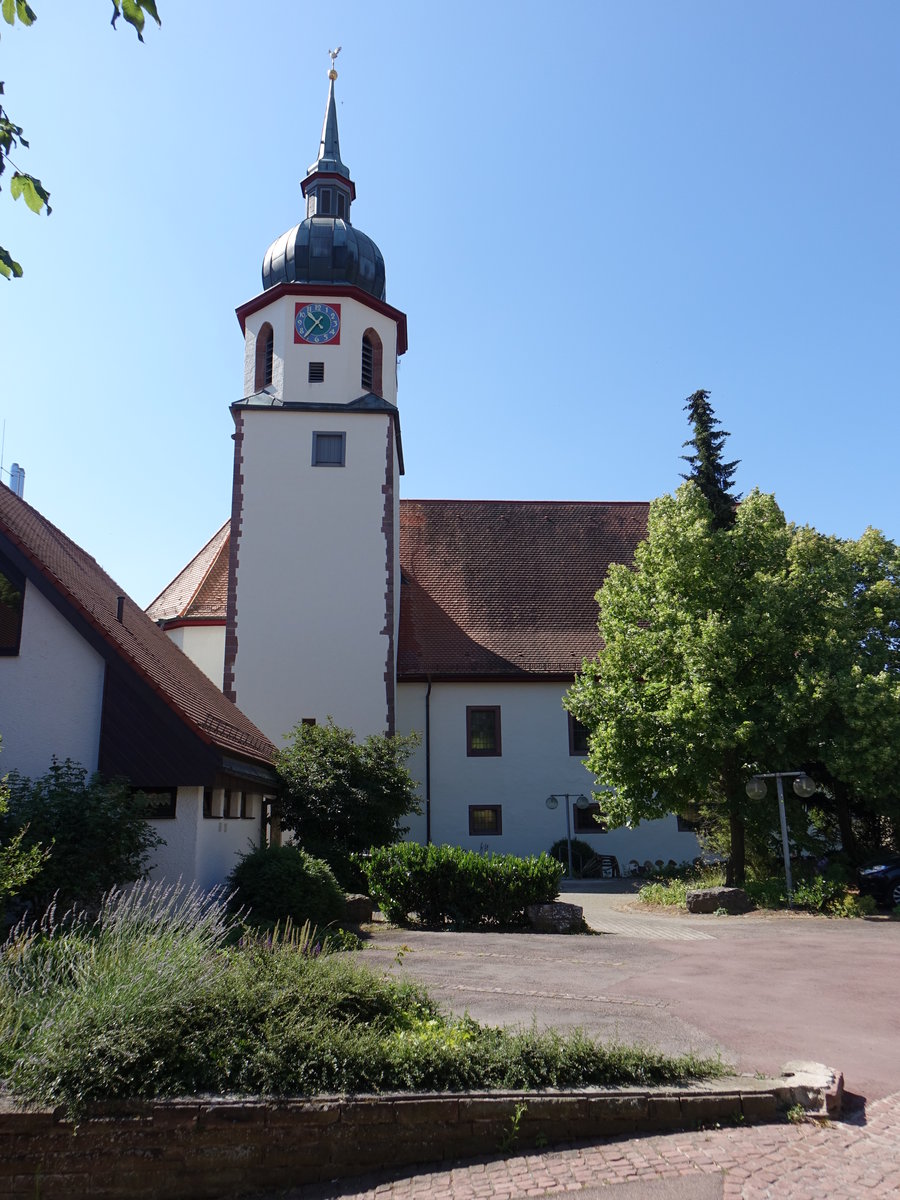 Heimsheim, ev. Pfarrkirche, erbaut bis 1650, erweitert 1732 und 1754 (01.07.2018)
